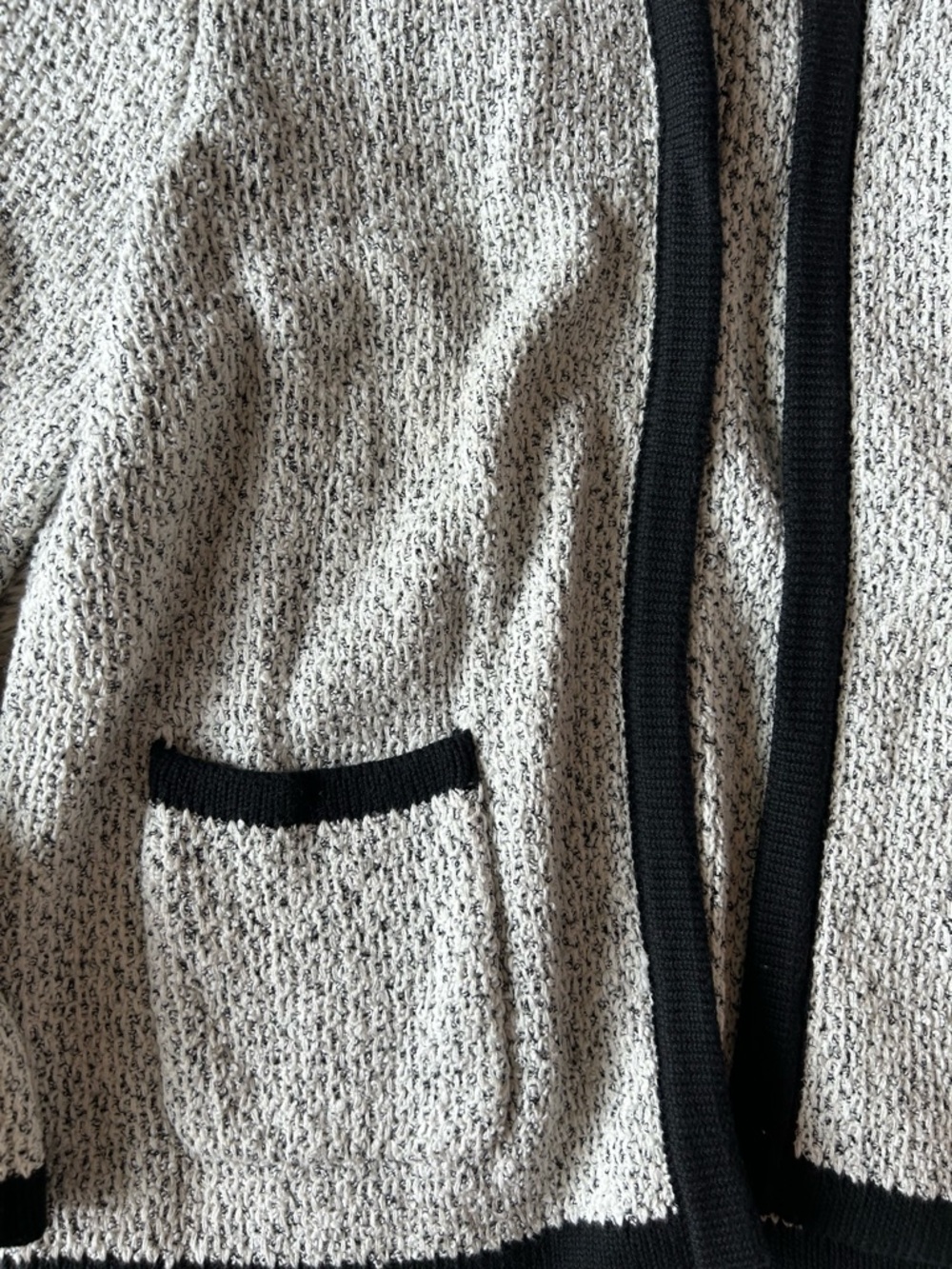 Ann Taylor  Textured Cardigan Bundle - White & Black - Picture 3 of 11